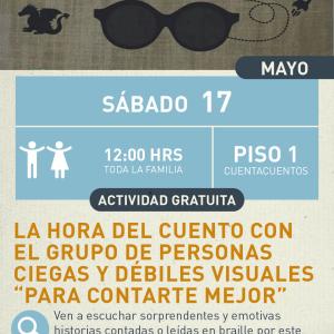 cartel informativo mostrando unos lentes oscuros