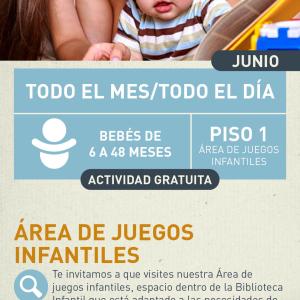 Cartel informativo mostrando a una mamá jugando con su bebé