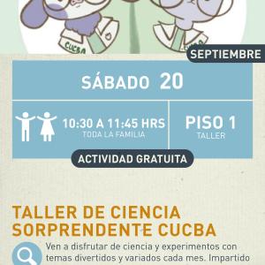 Cartel informativo mostrando dos dibujos de animales usando batas de laboratorio