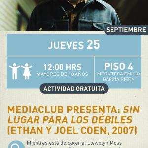 Cartel informativo mostrando a un hombre el cual es un actor de la pelicula