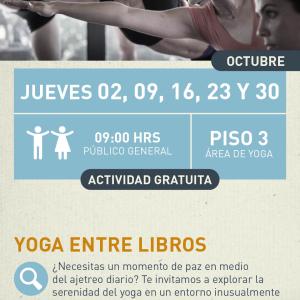 Cartel informativo mostrando un grupo de personas realizando ejercicios fisicos 