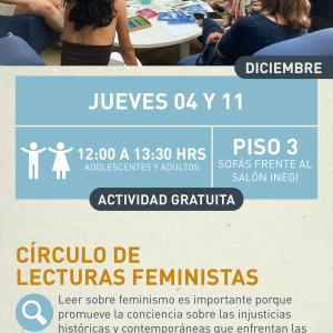 Cartel informativo mostrando un grupo de personas palticando 