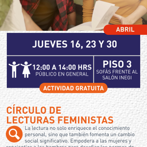 Cartel informativo mostrando a dos personas dentro de lo que parece ser una casa de campaña leyendo un libro.