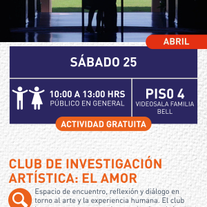 Cartel informativo mostrando la sombra de una pareja de enamorados frente a frente