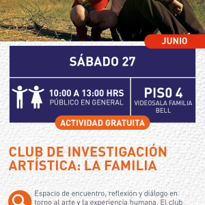 Cartel informativo mostrando a dos personas recargadas una con la otra, con caras que muestran preocupación.